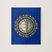 Puzzle mit der Fahne des Staat von New Hampshire (Vertikal)