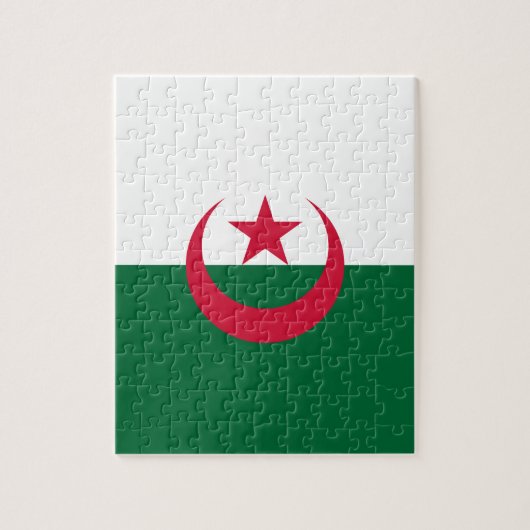 Puzzle mit der Flagge Algeriens (Vertikal)
