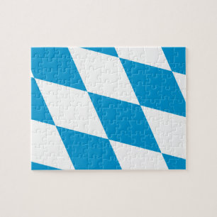 Puzzle mit der Flagge Bayerns