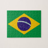 Puzzle mit der Flagge Brasiliens (Horizontal)