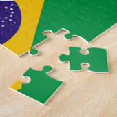 Puzzle mit der Flagge Brasiliens (Seite)