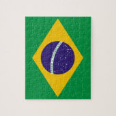 Puzzle mit der Flagge Brasiliens (Vertikal)
