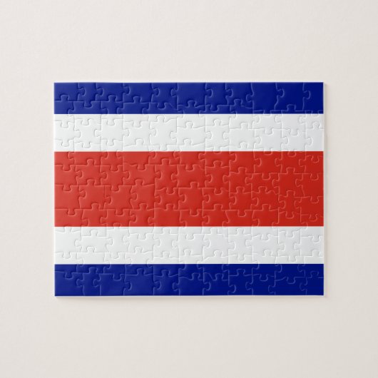 Puzzle mit der Flagge Costa Ricas (Horizontal)