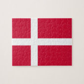 Puzzle mit der Flagge Dänemarks (Horizontal)