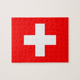 Puzzle mit der Flagge der Schweiz