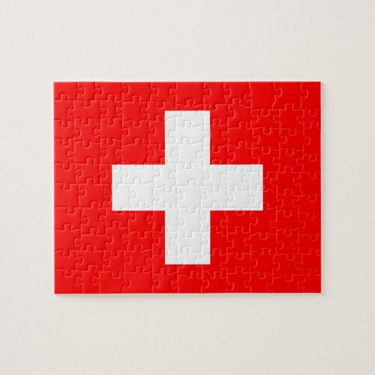 Puzzle mit der Flagge der Schweiz (Horizontal)