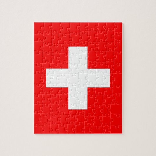 Puzzle mit der Flagge der Schweiz (Vertikal)