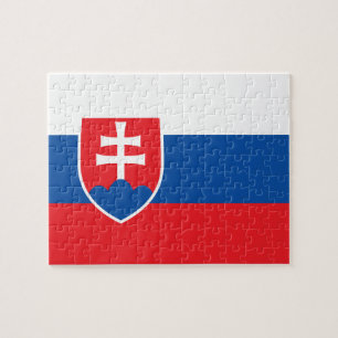 Puzzle mit der Flagge der Slowakei