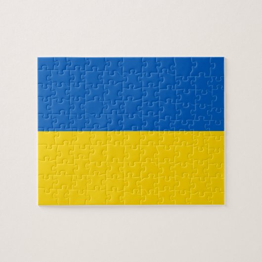 Puzzle mit der Flagge der Ukraine (Horizontal)