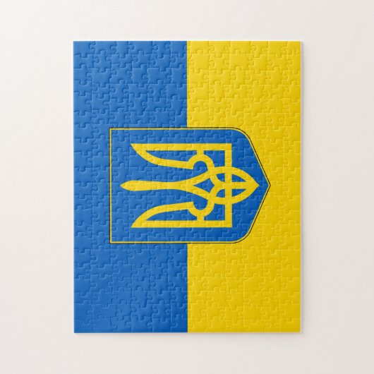 Puzzle mit der Flagge der Ukraine (Vertikal)