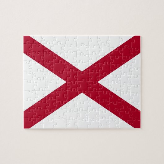 Puzzle mit der Flagge des Alabama-Staat (Horizontal)