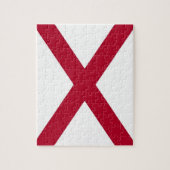 Puzzle mit der Flagge des Alabama-Staat (Vertikal)