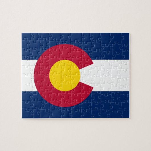 Puzzle mit der Flagge des Colorado-Staat (Horizontal)