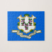 Puzzle mit der Flagge des Connecticut-Staat (Horizontal)