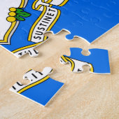 Puzzle mit der Flagge des Connecticut-Staat (Seite)