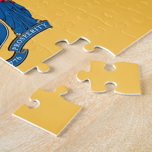 Puzzle mit der Flagge des New Jersey-Staat (Seite)