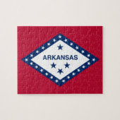 Puzzle mit der Flagge des Staat Arkansas (Horizontal)