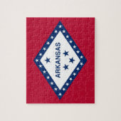 Puzzle mit der Flagge des Staat Arkansas (Vertikal)