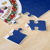 Puzzle mit der Flagge des Staat Virginia (Seite)