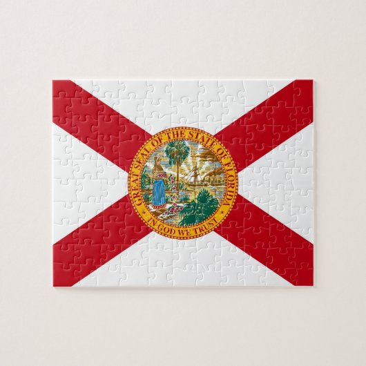 Puzzle mit der Flagge des Staat von Florida (Horizontal)