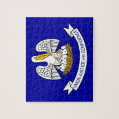 Puzzle mit der Flagge des Staat von Louisiana (Vertikal)