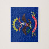 Puzzle mit der Flagge des Staat von North Dakota (Vertikal)