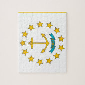 Puzzle mit der Flagge des Staat von Rhode Island (Vertikal)