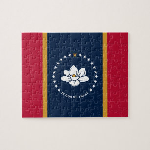 Puzzle mit der Flagge des US-Bundesstaates Mississ