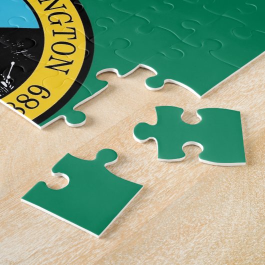 Puzzle mit der Flagge des Washingtoner Staat (Seite)