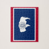 Puzzle mit der Flagge des Wyoming-Staat (Vertikal)