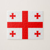 Puzzle mit der Flagge Georgiens (Horizontal)