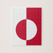 Puzzle mit der Flagge Grönlands (Vertikal)