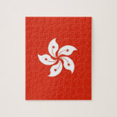 Puzzle mit der Flagge Hongkongs, China (Vertikal)