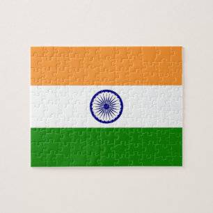 Puzzle mit der Flagge Indiens