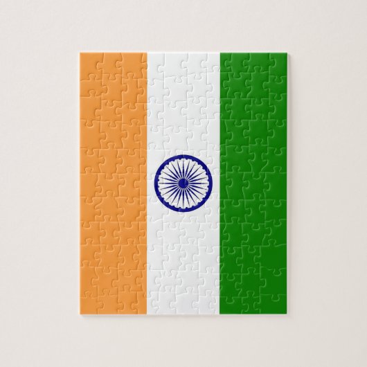 Puzzle mit der Flagge Indiens (Vertikal)