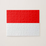 Puzzle mit der Flagge Indonesiens<br><div class="desc">Feiern Sie Ihre Bewunderung für Indonesien mit diesem patriotischen Rätsel mit der kühnen und symbolischen Nationalflagge! Dieses auffällige Rätsel zeigt stolz die rot-weiße Bicolor-Flagge Indonesiens, wo das Rot Mut symbolisiert und das Weiße für Reinheit steht. Das minimalistische und auffällige Design ist auf jedem Puzzleteil schön eingefangen und bietet sowohl eine...</div>