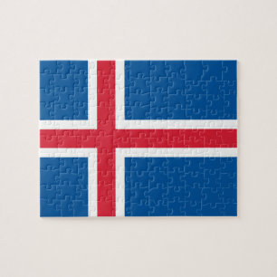 Puzzle mit der Flagge Islands