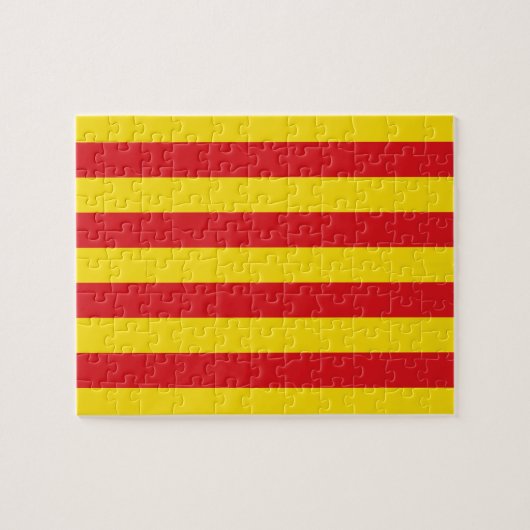 Puzzle mit der Flagge Kataloniens, Spanien (Horizontal)