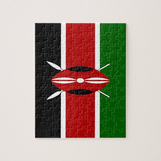 Puzzle mit der Flagge Kenias (Vertikal)