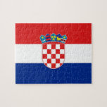 Puzzle mit der Flagge Kroatiens<br><div class="desc">Phantastisches Puzzle mit der Flagge Kroatiens. Dieses Produkt ist anpassbar.</div>