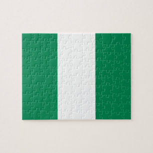 Puzzle mit der Flagge Nigerias
