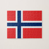 Puzzle mit der Flagge Norwegens (Horizontal)