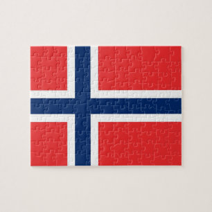 Puzzle mit der Flagge Norwegens