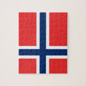 Puzzle mit der Flagge Norwegens (Vertikal)