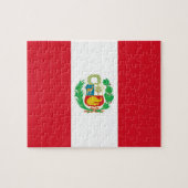 Puzzle mit der Flagge Perus (Horizontal)