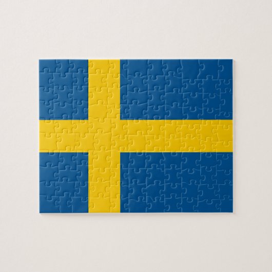 Puzzle mit der Flagge Schwedens (Horizontal)