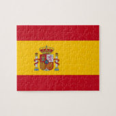 Puzzle mit der Flagge Spaniens (Horizontal)