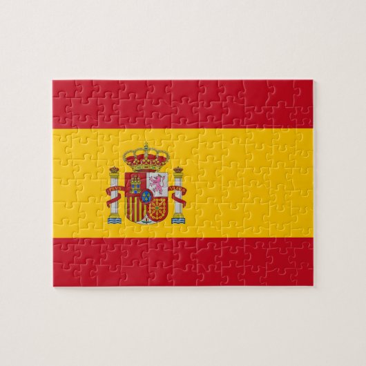 Puzzle mit der Flagge Spaniens (Horizontal)