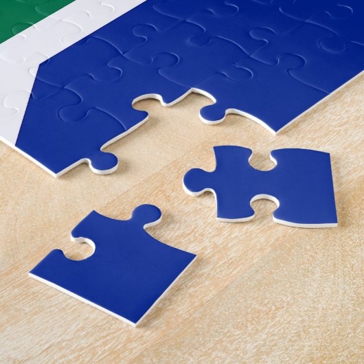 Puzzle mit der Flagge Südafrikas (Seite)