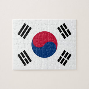 Puzzle mit der Flagge Südkoreas